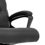 Kancelářské křeslo, černá ekokůže, taštičkové pružiny, kovový kříž, kolečka na tvrdé podlahy