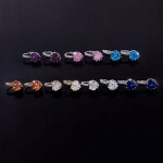 Náušnice Swarovski Elements Elizabeth - srdíčko, Bílá/čirá