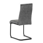 Židle jídelní, šedý samet, černá pohupová podnož