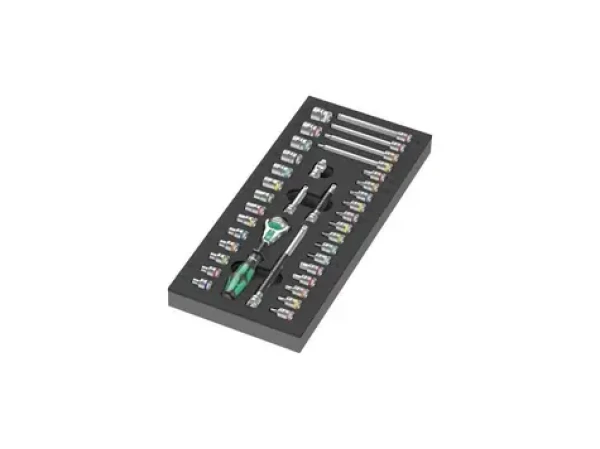 WERA 9720 Ráčna 8000 A Zyklop 1/4" v pěnové vložce set 1 - 37 dílný (05150110001)