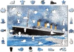 WOODEN CITY Dřevěné puzzle Titanic 2v1 - 505 dílků EKO