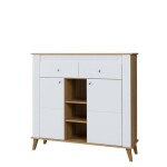 Vitrína Sonia SN5 Barva korpusu: Bílý lesk- Dub grand