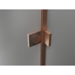 MEXEN/S - Lunar T sprchový kout dveře křídlové levá 75 x 110, transparent, měď kartáčovaná 834T-075-110-65-00-L