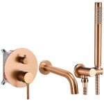REA - Vanová baterie Lungo Brush Copper + Box REA-B4568