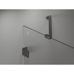 MEXEN/S - Lunar sprchový kout čtvrtkruh křídlový levá 100 x 70, transparent, grafit kartáčovaná 833-100L-070P-66-00