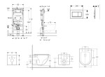 GEBERIT - Duofix Set předstěnové instalace, klozetu Oudee a sedátka softclose, tlačítko Sigma20, černá lesk/černá mat SANI11CA5158