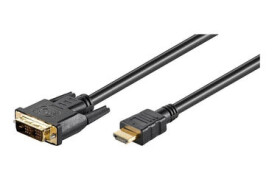 MicroConnect kabel Single-link HDMI (M) - DVI-D 18+1 (M) 2m černá / FullHD (1920x1080) @ 60Hz / obousměrný (HDM191812)