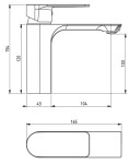 MEXEN/S - Alexa SET umyvadlová + vanová baterie s příslušenstvím R40, černá 71203R40-70