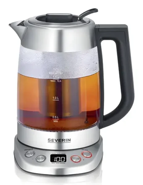 Severin WK 3480 nerez/průhledná / Rychlovarná konvice / 3000 W / 1,7 l / sklo + nerez (3480)