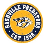 Mustang Cedule Nashville Predators NHL 22" Round Distressed Logo