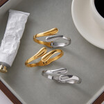 ELENYS Liquid Gold – pozlacený náramek 18K žluté zlato Délka náramku: Průměr 6,1 cm / Pro zápěstí 16,5-18,5 cm