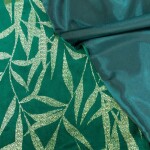 DumDekorace DumDekorace Sametový středový ubrus potiskem zelené barvy 35 cm