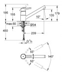 GROHE - Concetto Páková dřezová baterie, chrom 32659001