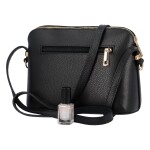 Basic kožená crossbody kabelka Carlota, černá/zlatá