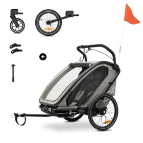 Hauck Bike N Walk Duo cyklovozík 3v1 light grey (HK515082)
