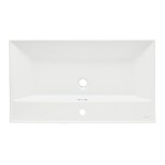 Nábytkové umyvadlo SAT B-Way 81x46,5 cm bílá matná s otvorem pro baterii uprostřed SATBW8046WM SATBW8046WM