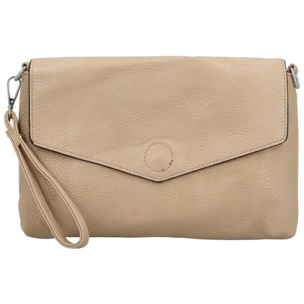 Stylová dámská koženková crossbody kabelka Loren, béžová