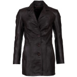 Dámský Kožený Kabát Gabbana Brixton Hnědý Velikost: 3XL