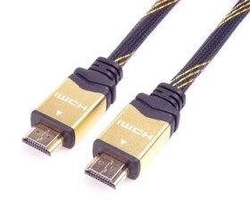 PremiumCord HDMI 2.0 High Speed + Ethernet kabel HQ 2m / zlacené konektory (kphdm2q2)
