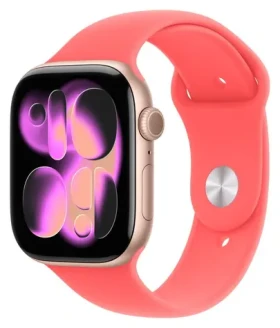 Apple Watch Sport Band 46mm Bright Guava S/M / Sportovní řemínek / Fluoroelastomer / Pro Apple Watch 44/45/46/49 mm (MHYH4ZM/A)