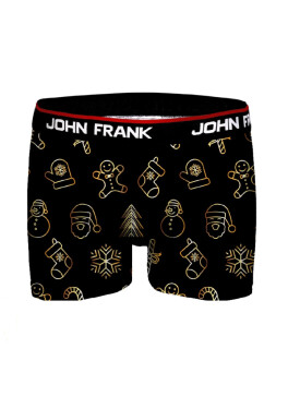 Pánské boxerky John Frank JFBD39-CH-GOLD PIECES černá