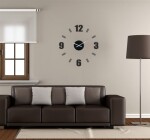 DumDekorace Černé nástěnné hodiny do chodby
