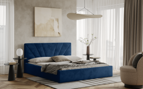 FRONTI Postel LATINA 120x200 modrá s úložným prostorem