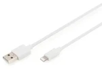 Digitus bílá / Nabíjecí a datový kabel / USB-A - Lightning / MFI / 2 m (DB-600106-020-W)