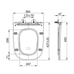 SAPHO - BELLO WC sedátko, SLIM, Soft Close, Easy Take, bílá PCS103