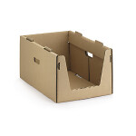 15 x Kartonový stohovatelný box s čelním otvorem 800x600x360mm