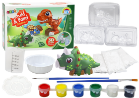Mamido Kreativní umělecká sada 3D dinosauři ze sádry s barvami