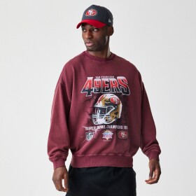 New Era Pánská mikina San Francisco 49ers NFL Washed Oversized Crew Neck Sweater Velikost: XL