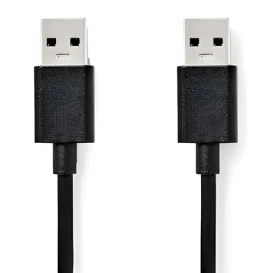 Nedis USB-A - USB-A 3.2 Gen1 1m černá / USB kabel / 5 Gbps (CCGB61000BK10)
