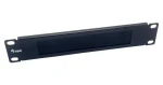 Equip 10" / Průchozí panel s kartáčem / 1U / ocel / černá (327532)