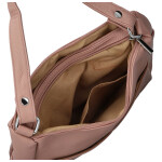 Stylová dámská koženková kabelka na rameno Irenea, růžová