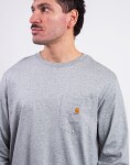 Tričko Carhartt WIP L/S Pocket T-Shirt Grey Heather