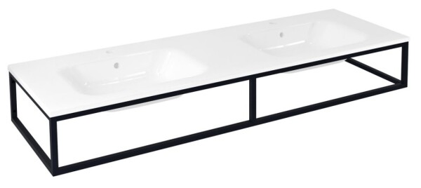 SAPHO - SKA konzole pod umyvadlo/desku 160x22x51cm, černá mat SKA860