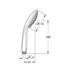 GROHE - Euphoria Sprchová hlavice Eco 110, 2 proudy, chrom 27238000