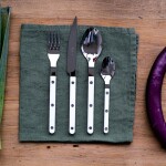 SABRE PARIS 4-dílná sada příborů Bistrot Brillant – White, bílá barva, kov