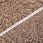 Bielastické potahy FUCO biobavlna oříškové dvojkřeslo (š. 120 - 160 cm)