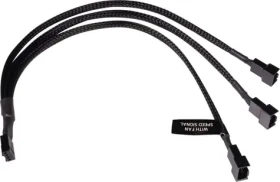 Alphacool Y-Splitter 4-Pin na 3x 4-Pin PWM 30cm černá / Kabel / PWM rozbočovač / 30 cm (18680)