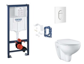 GROHE - Rapid SL Set předstěnové instalace, klozetu, sedátka SoftClose, tlačítka Arena Cosmopolitan a sady pro vhazování tablet, alpská bílá SANI11BB3146