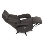 Relaxační křeslo, elektrické zabudované ovládání, hnědá, látka, TV-B3973 BR2