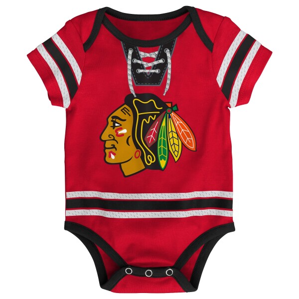 Outerstuff Dětské body Chicago Blackhawks NHL Hockey Pro Creeper – Blank Velikost: 3 – 6 měsíců