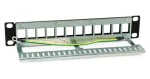Equip / Patch panel / 10" / 12 portů Keystone / FTP stíněný / 1U / černá (769331)