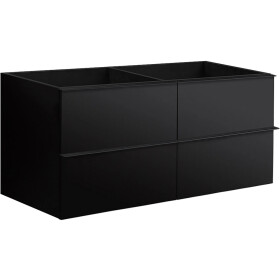 CERANO - Koupelnová skříňka pod umyvadlo s úchytkou Velora - černá matná, černá úchytka - 158x53x46,5 CER-665023