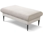 Obdélný taburet Romeo, béžová strukturovaná látka
