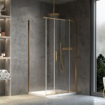 REA/S - Sprchová kabina Montana Gold Brush 130x90 KPL-K2517