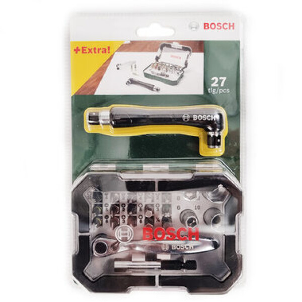 BOSCH 2607017393 - Sada bitů s ráčnou (27 ks) (2607017393)