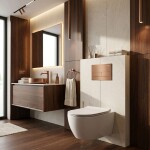 REA - Podomítkový Instalační Set Slim 024N pro WC s Tlačítkem T Brush Copper KPL-E1053